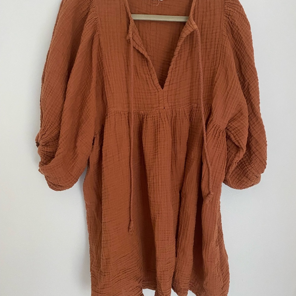 Daughters of India Terracotta Kyra Mini Dress